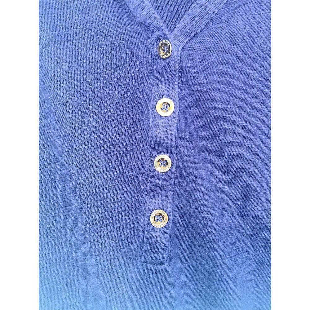 Lilly Pulitzer Women's 3/4 Sleeve Button-Up Top Navy Blue Size M - Picture 3 of 7